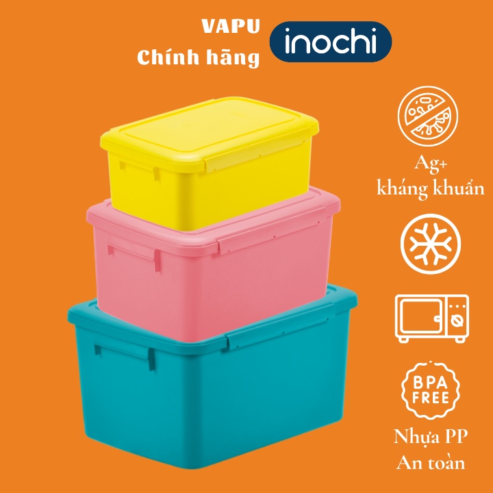 Thùng hộp đa năng đựng đồ trẻ em Inochi Notoro Nhật Bản, đựng đồ chơi, quần áo, đồ dùng học tập cho bé, an toàn Vapu HCM
