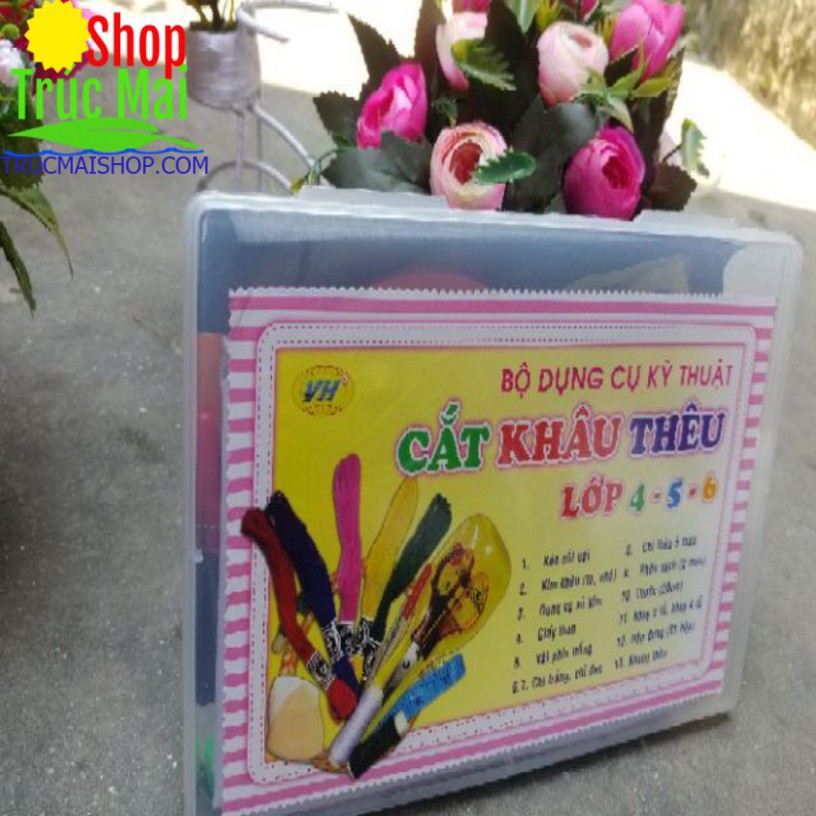 Bộ dụng cụ kỹ thuật cắt khâu thêu lớp 4 - lớp 5 - lớp 6