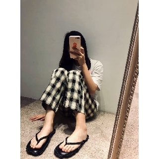 Quần Harem Caro Ống Rộng