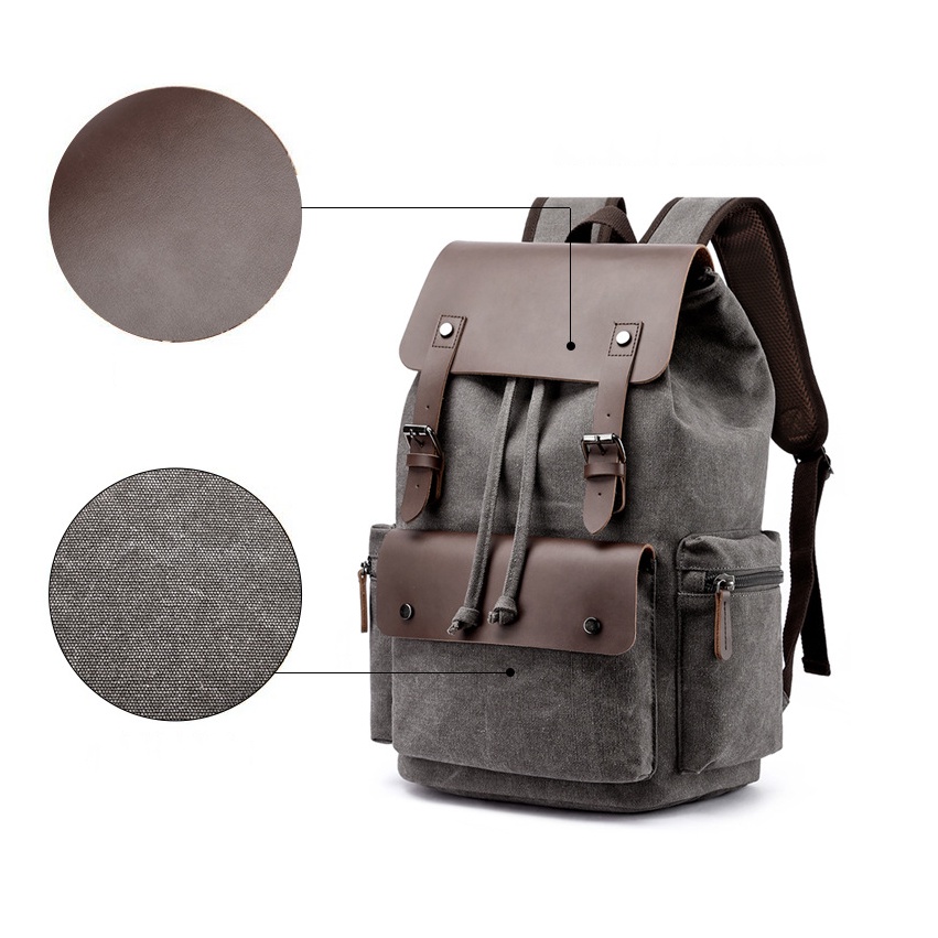 Balo nam vải canvas cao cấp phong cách mới 15,6&quot;
