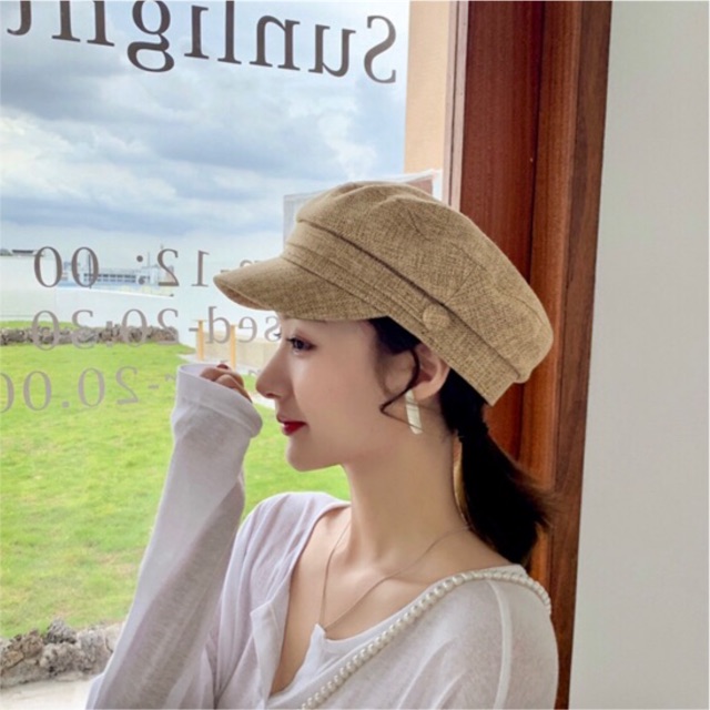 MŨ NỒI BERET HẢI QUÂN BAKER BOY PHONG CÁCH HÀN QUỐC