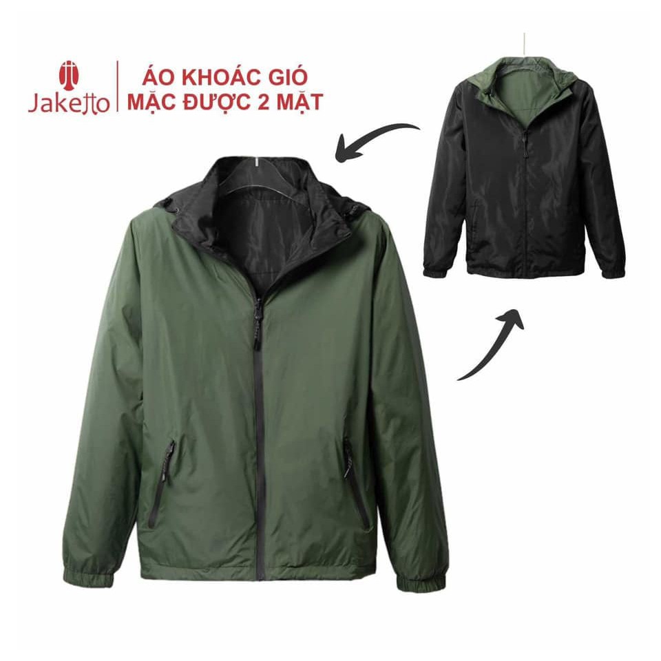 ÁO KHOÁC GIÓ 2 MẶT - CHỐNG NƯỚC - VNXK - HOT VÀ ĐẸP