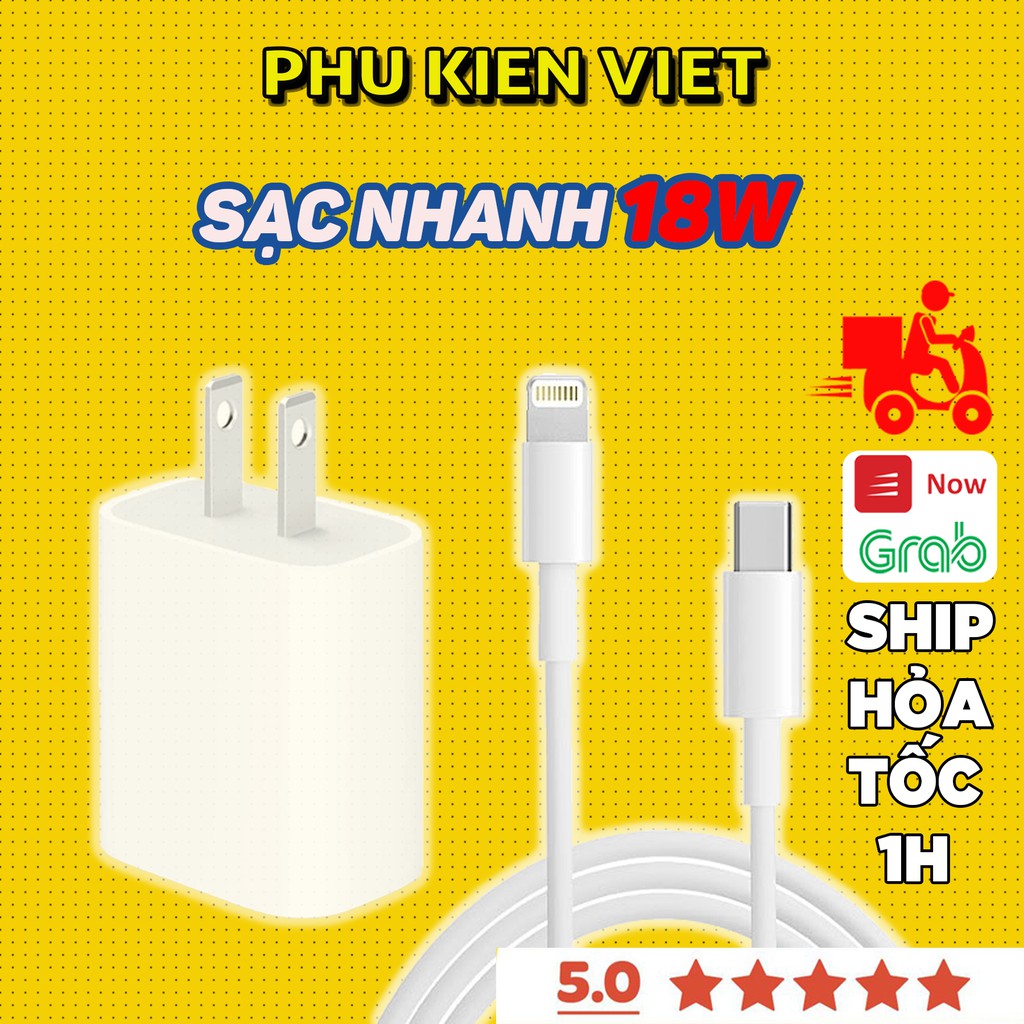 sạc nhanh (Củ PD 18W + Cáp Type-C to Lightning) cho điện thoại tai nghe Bluetooth pin dự phòng - Orio D18