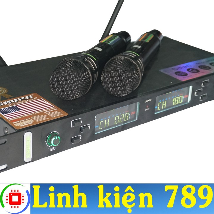  Micro không dây KARAOKE Shure UGX23 2 ăng ten - Linh Kiện 789
