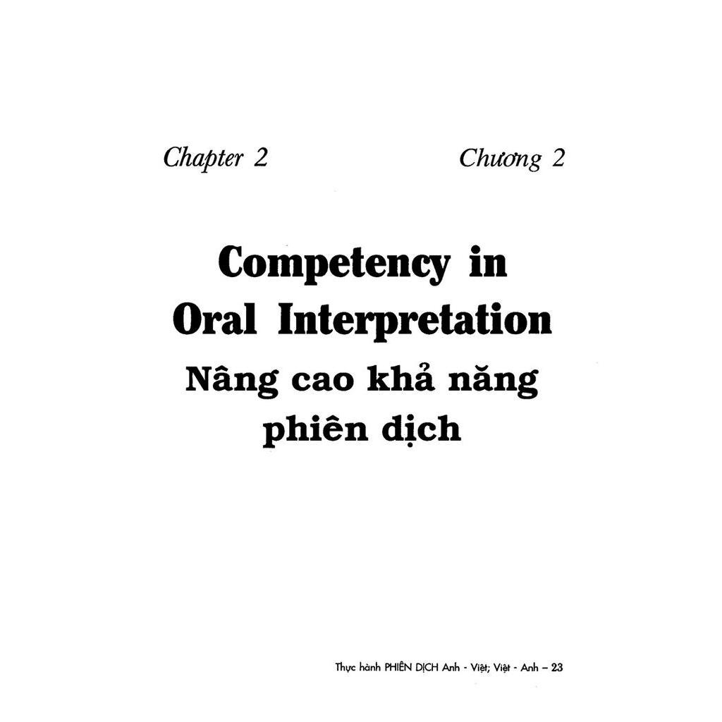 Sách Thực Hành Phiên Dịch Anh Việt - Việt Anh