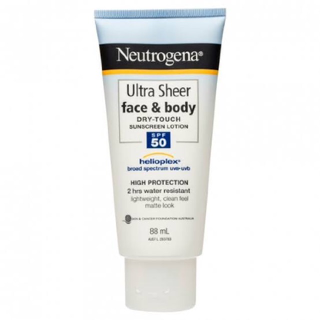 Kem / xịt chống nắng Neutrogena Ultra Sunscreen Sheer Spf50+ Face and Body