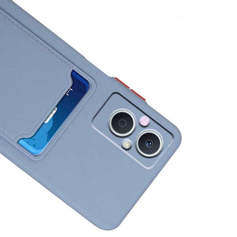 Ốp Điện Thoại Silicon Mềm Có Ngăn Đựng Thẻ Và Giá Đỡ Cho OPPO A96 A36 A76 Reno7 5G 4G Reno8 Reno 8 7