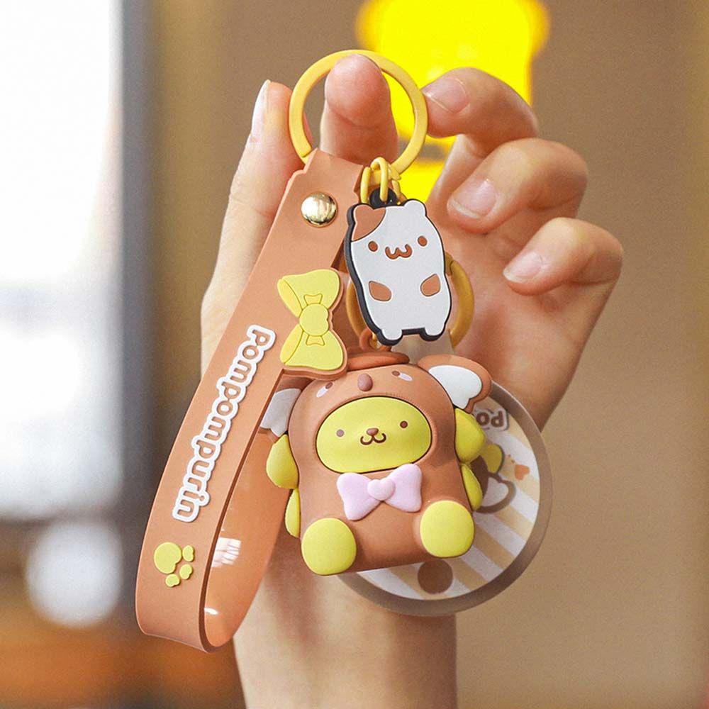 LANFY Móc Khóa Nhựa PVC Hình Kuromi Kitty Cinnamoroll Đáng Yêu