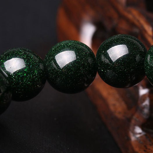 Vòng Đeo Tay Chuỗi Hạt Đá Tự Nhiên Màu Xanh Lá