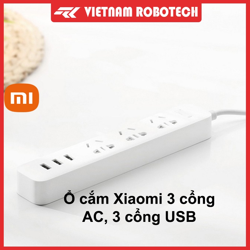 Ổ cắm điện thông minh Xiaomi Power Strip tích hợp 3 cổng sạc USB - VIETNAM ROBOTECH