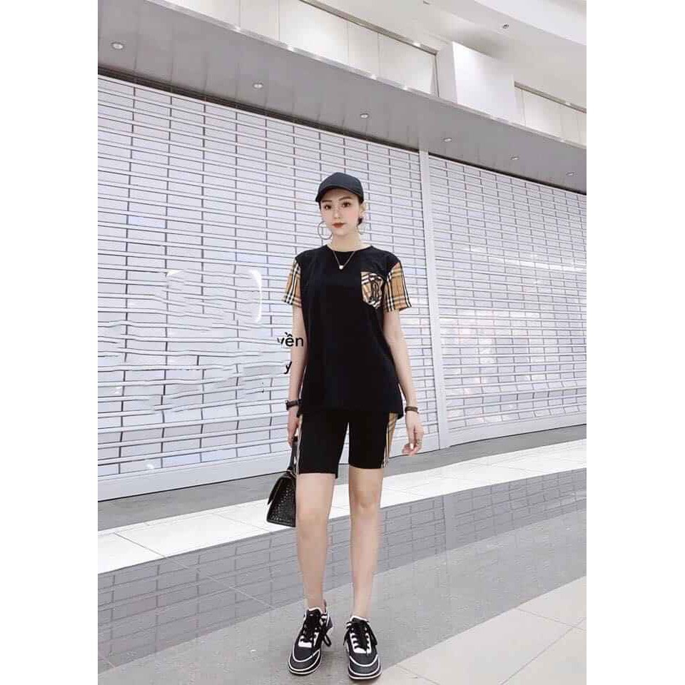 [Ảnh thật tự chụp] Đồ bộ mặc nhà thun cotton quần ngang gối | BigBuy360 - bigbuy360.vn