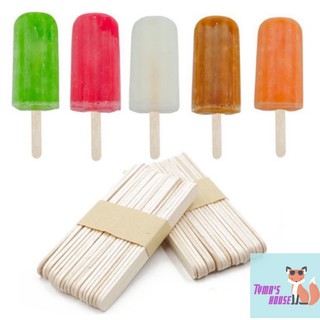 Set 50 que kem gỗ, que gỗ làm kem, làm đồ Handmade dài 11cm