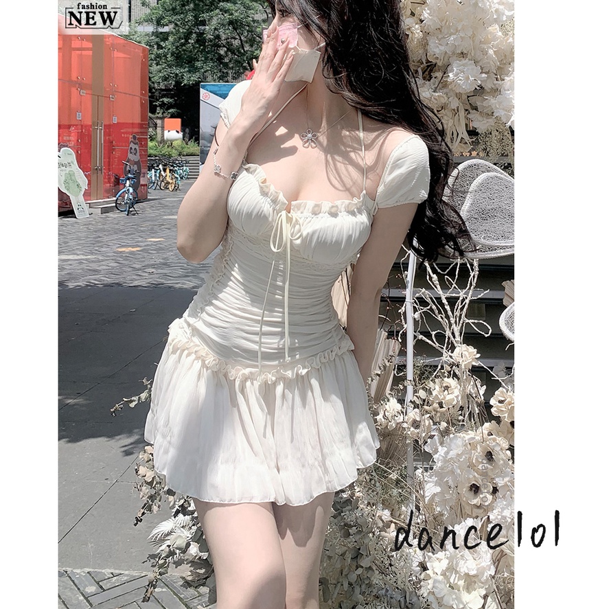 Đầm Dây Rút Múa1O1-y2k Fairy Grunge Cho Nữ