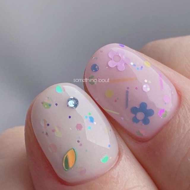 Kim tuyến nail, trang trí móng tay nhiều hình dáng