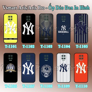 Ốp lưng Vsmart Aris/ Aris Pro dẻo đen in hình Yankees NewYork