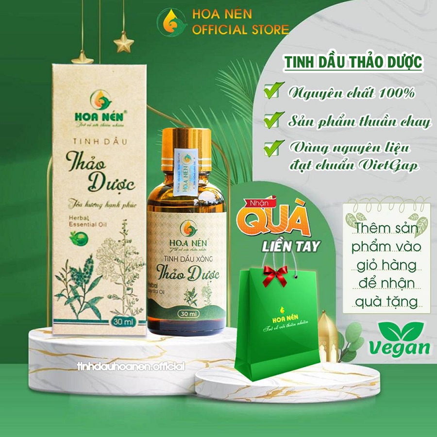 Tinh Dầu Thảo Dược Hoa Nén 30ml - Giúp xông hơi giúp giải cảm, xông phòng khử mùi, giảm căng thẳng, mệt mõi