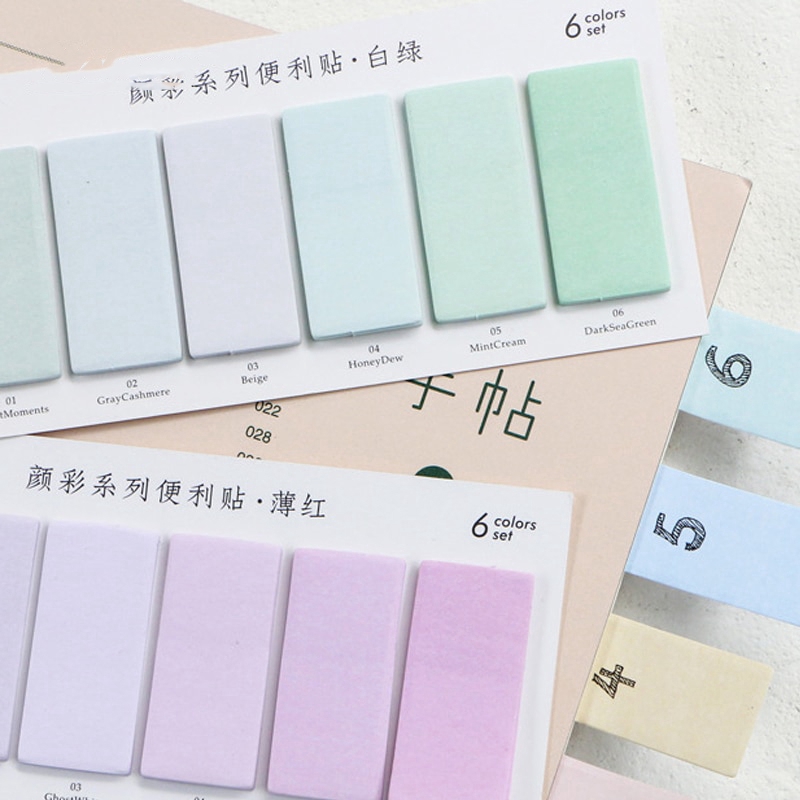 Set 120 miếng dán ghi chú hình chữ nhật nhỏ nhắn xinh xắn