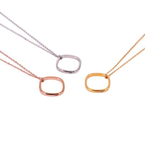 Dây Chuyền Mặt Chiếc Nhẫn Vuông Thép Titan Ko Rỉ TT 3597