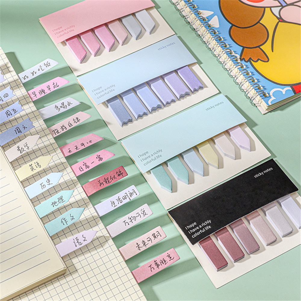 Bộ 120 /200 Giấy Dán Ghi Chú Nhiều Màu Sắc Cho Học Sinh/Văn Phòng