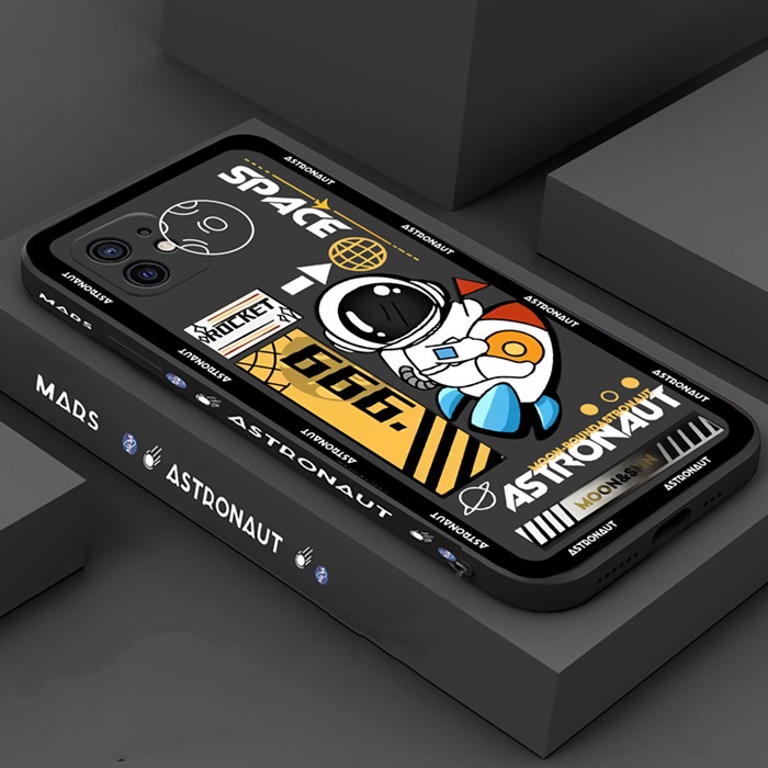 Ốp Điện Thoại Silicon Mềm Hình Phi Hành Gia Cho IPhone 13 Pro Max IPhone11 IPhone12 IPhoneXR XS 6 6S 7 8 Plus