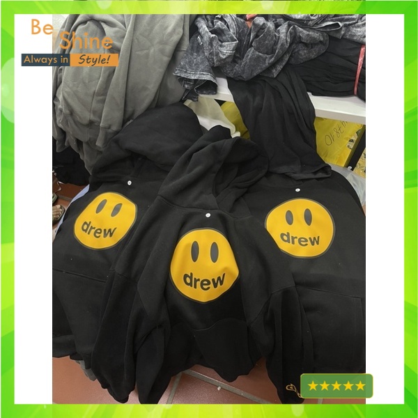 Áo nỉ Hoodie Drew house mặt cười , áo nỉ bông dài tay unisex nam nữ form rộng - Beshine Store