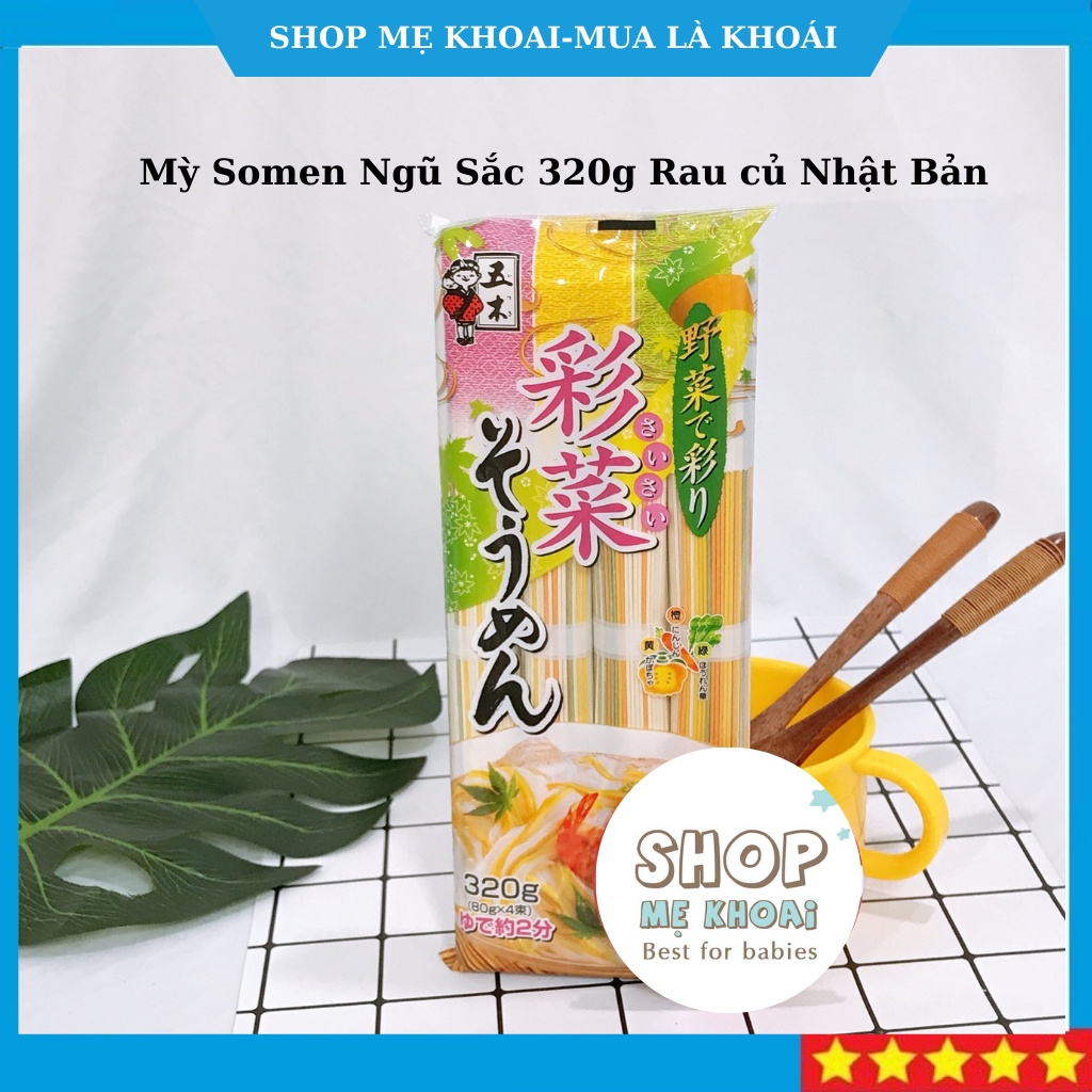 [NHẬT BẢN] Mỳ Somen Ngũ Sắc 320g Rau củ Nhật Bản