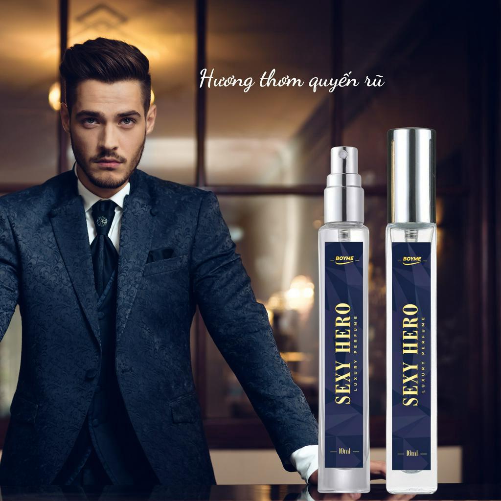 Nước Hoa Nam Chính Hãng Thơm Lâu SEXY HERO 10ml Lấy Cảm Hứng Từ Nước Pháp Huyền Thoại Hương Thơm Quyến Rũ Sang Trọng