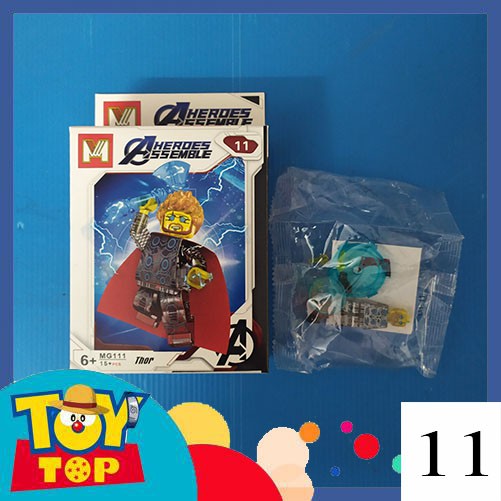 [Một hộp] ghép Lắp Ráp Xếp Hình Minifigures Marvel Super Hero Phiên Bản Trong Suốt MG111