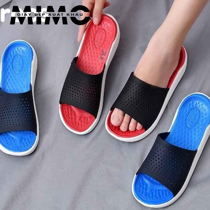 Dép quai ngang, dép lê Literide navy xanh siêu êm mềm nhẹ, bền đẹp, chống trơn trượt cho nam nữ