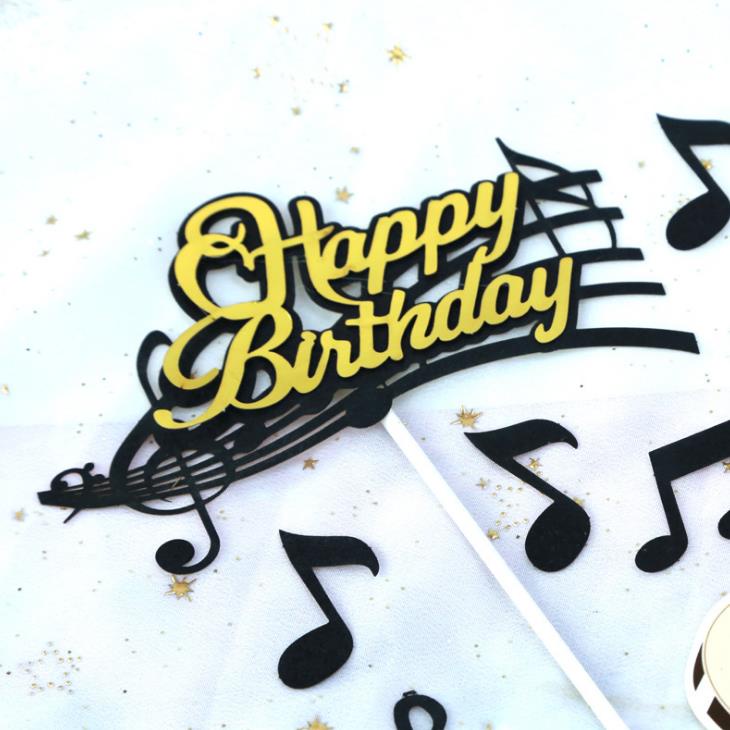 Set 8 Que Cắm Trang Trí Bánh Sinh Nhật Chủ Đề Âm Nhạc