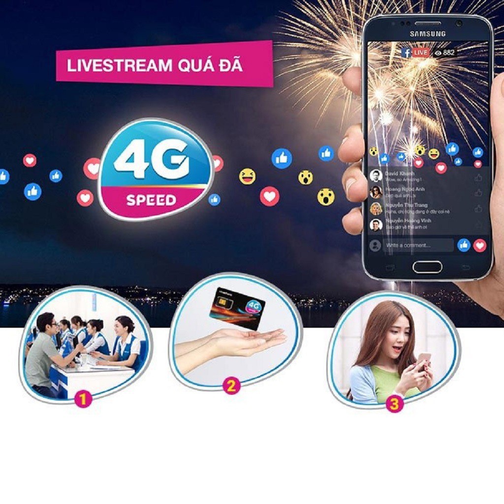 Sim 4G Vina trọn gói 1 năm, VD8912T, 2Gb ngày, miễn phí nội mạng dưới 20p và 50p ngoại mạng, không nạp tiền hàng tháng