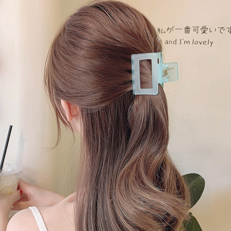 Kẹp Tóc Kiểu Vuông Màu Trơn Tiện Lợi Dành Cho Nữ