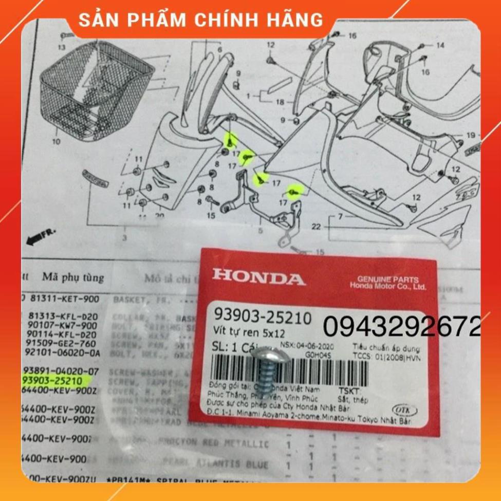 ốc bắt bửng trong xe Wave Honda