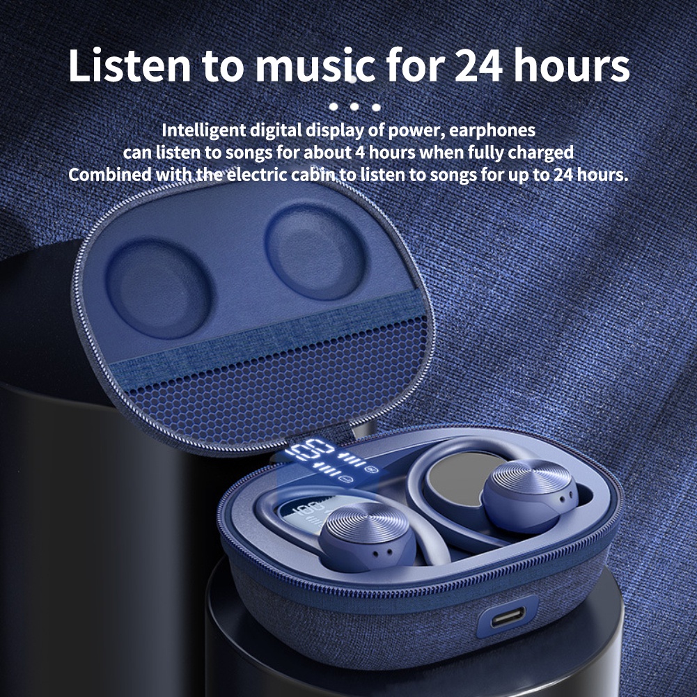 Tai nghe bluetooth không dây thể thao chống nước IPX5 kèm mic cho điện thoại