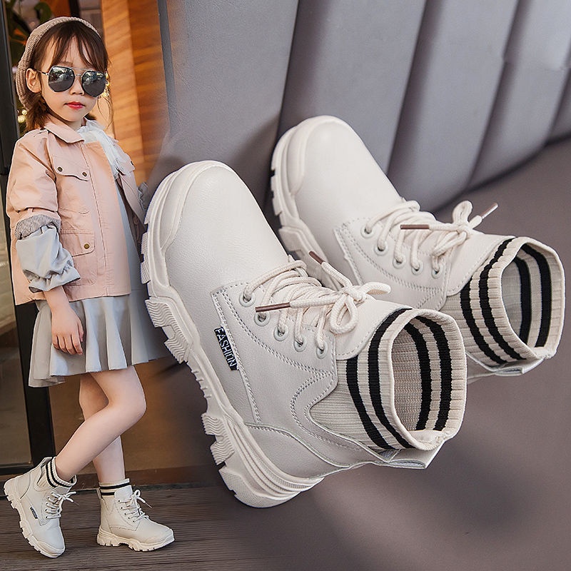 Giày Boot Martin Mẫu Mới Năm 2021 Thời Trang Thu Đông Cho Bé Gái