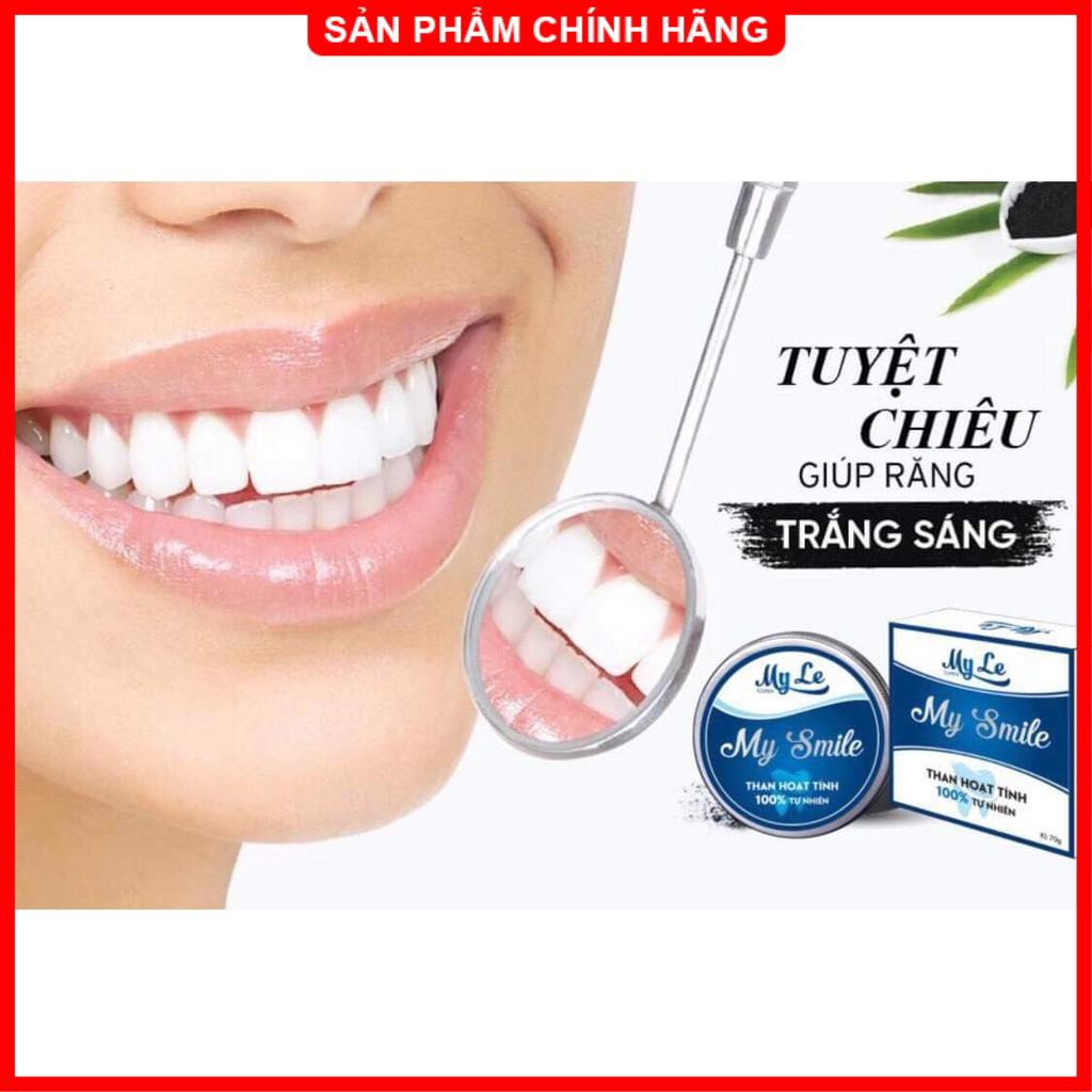 Tẩy trắng răng, làm trắng răng bằng than hoạt tính My Smile 70gr, thành phần 100% từ thiên nhiên an toàn hiệu quả