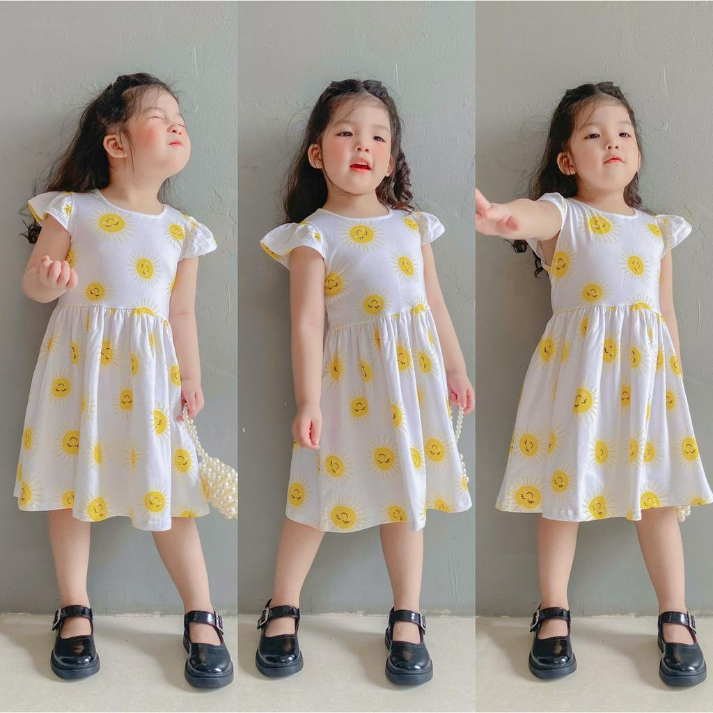 CHỌN MẪU link 2- Váy cho bé tay hến cánh tiên, đầm bé gái không tay cotton xuất dư, thun lạnh mềm mát đồ bộ shop NEM