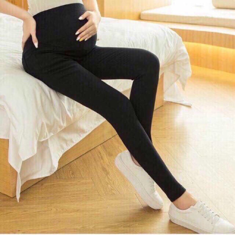 10  Quần bầu legging chất cotton cao cấp🌿co giãn, ko bai ko xù ko gião🌿quần bà bầu có chun chỉnh🌿size s-3xl