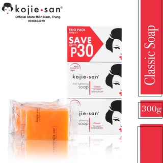 Set 3 xà phòng tắm trắng Kojiesan soap 300g