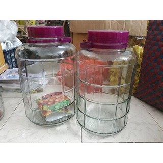 Hũ keo thủy tinh 10lit nắp tím