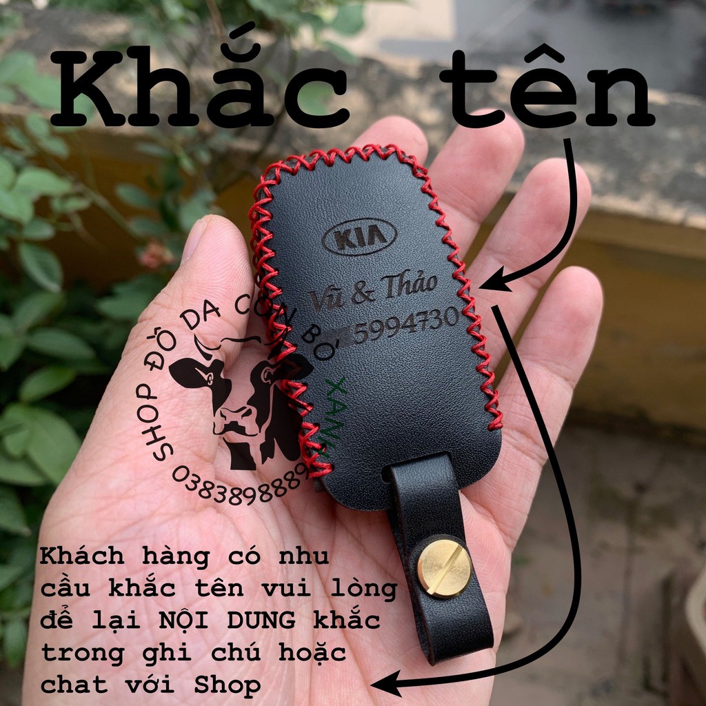 Bao Da Chìa Khoá Kia Sedona handmade Da Thật 008