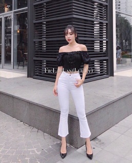 Quần bò dài ống loe