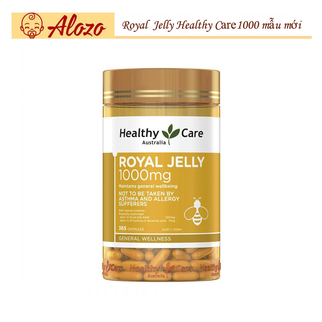 Sữa ong chúa Royal Jelly 1000mg Healthy Care Úc 365 viên