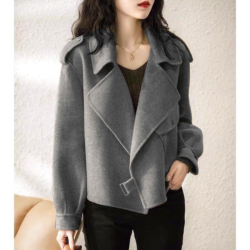 [Ảnh thật+Video]Áo khoác cổ vest dáng ngắn, túi hộp dày đẹp, ấm áp.Áo khoác dạ nữ thời trang mùa đông. | BigBuy360 - bigbuy360.vn