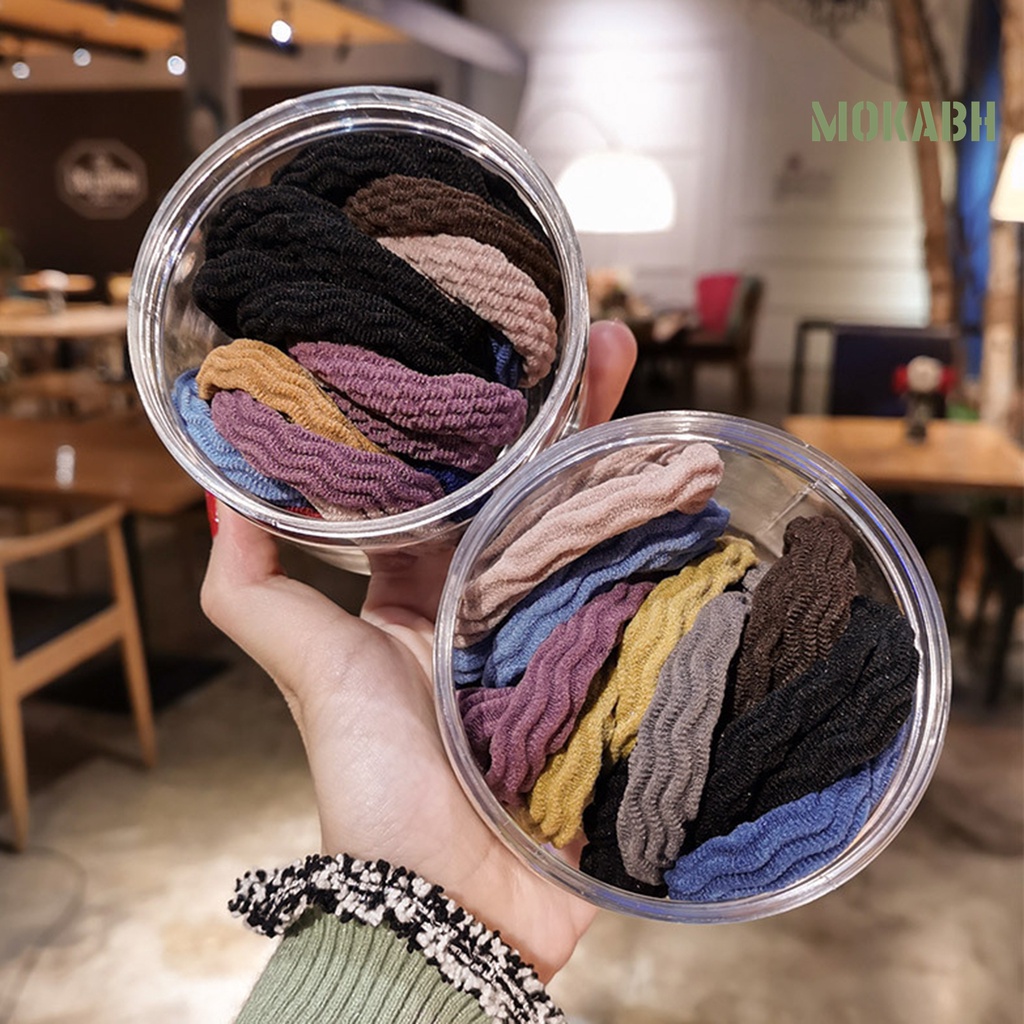 Set 5 Dây Cột Tóc Mini Co Giãn Đơn Giản Cho Nữ