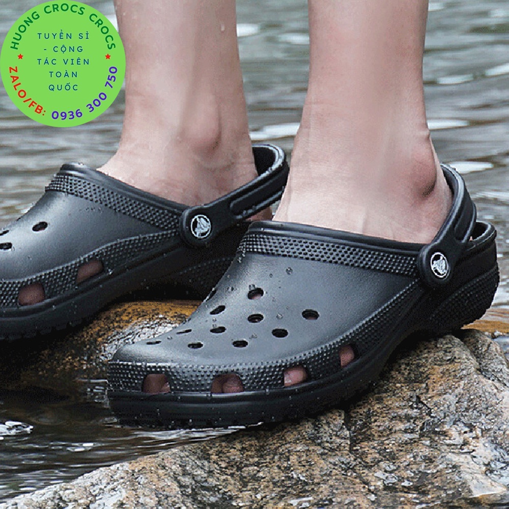 DÉP SỤC CROCS BAND CLASSIC MÀU ĐEN CHO CẢ NAM VÀ NỮ CHUẨN XỊN FULL BOX