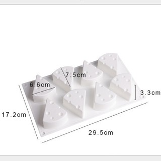 Khuôn silicon hình phô mai 3D là thạch rau câu/pudding cho bé
