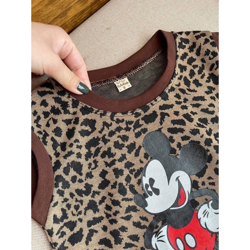 set áo beo mickey quần jean bé trai