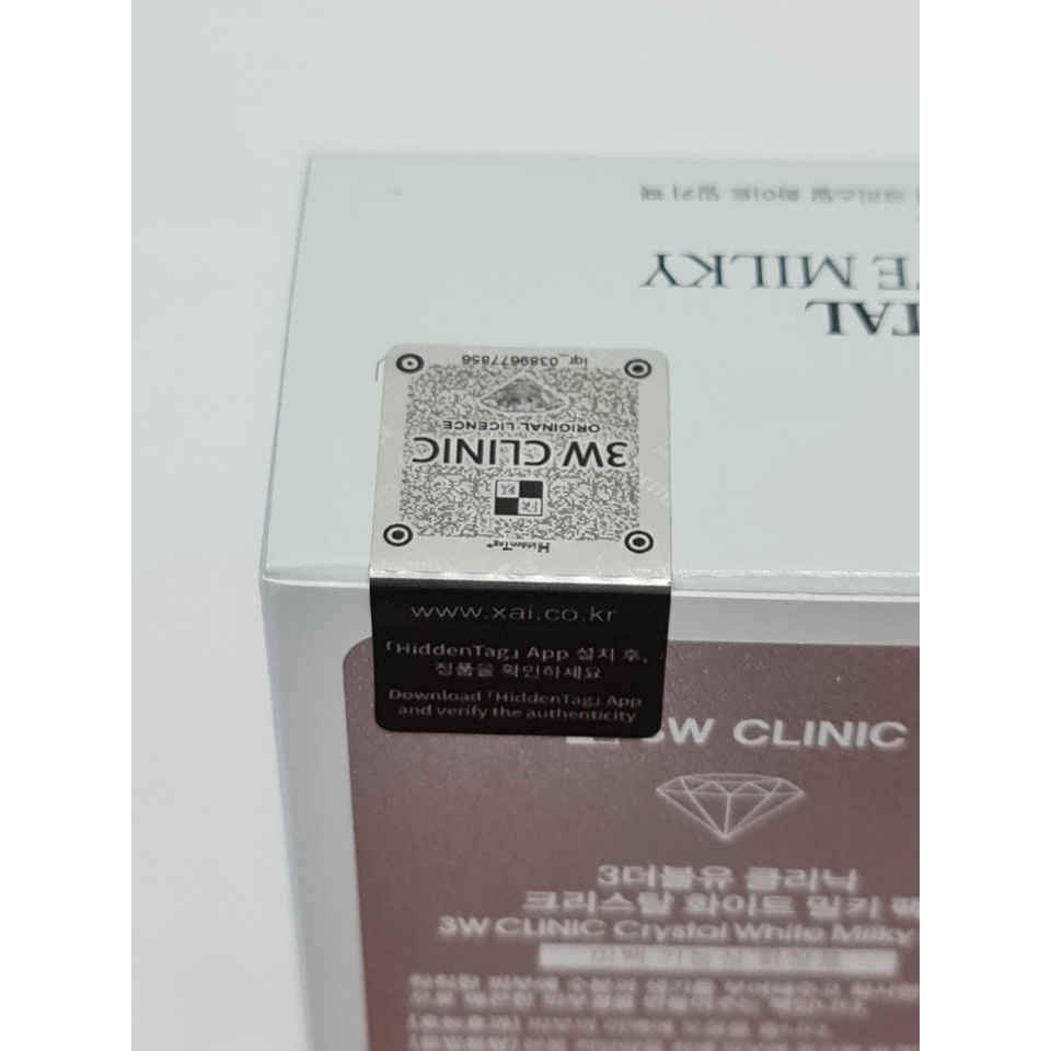 Kem Ủ Trắng 3W Clinic Whitening Crystal White Milky Pack Tone Up 200ml Hàn Quốc
