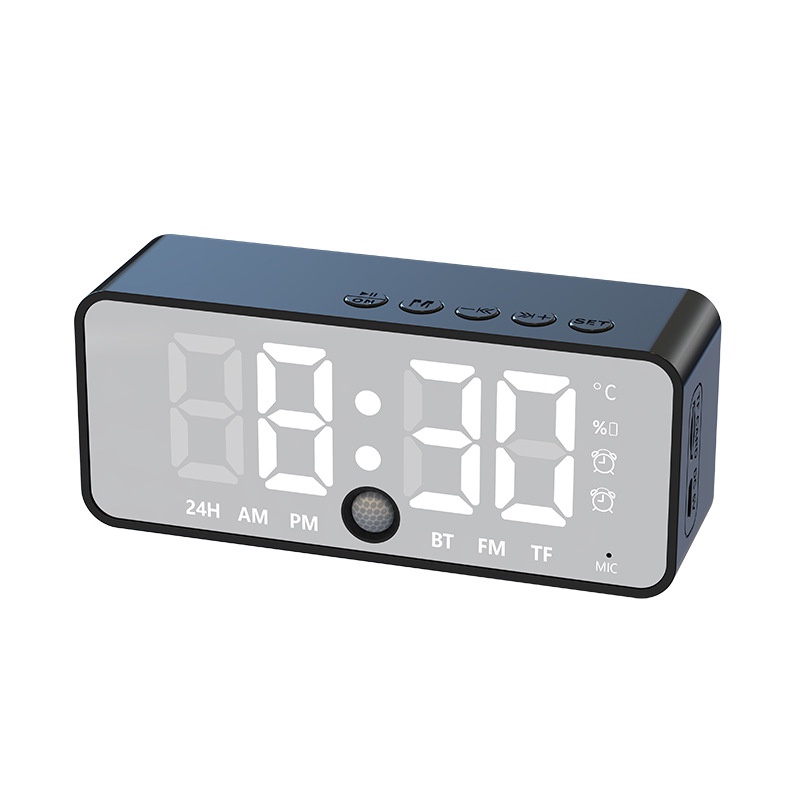 Loa Bluetooth 5.0, Cảm Biến Màn Hình Thông Minh, Báo Thức, Nhiệt Độ, Nghe Đài FM